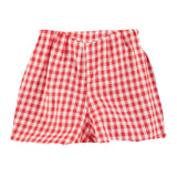 Piupiuchick Knee-Lenght Skirt Red & Ecru Checkered