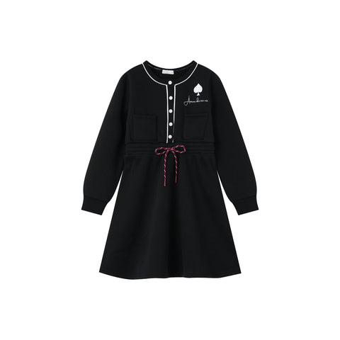 Coco Blanc Sweatshirt Dress Black