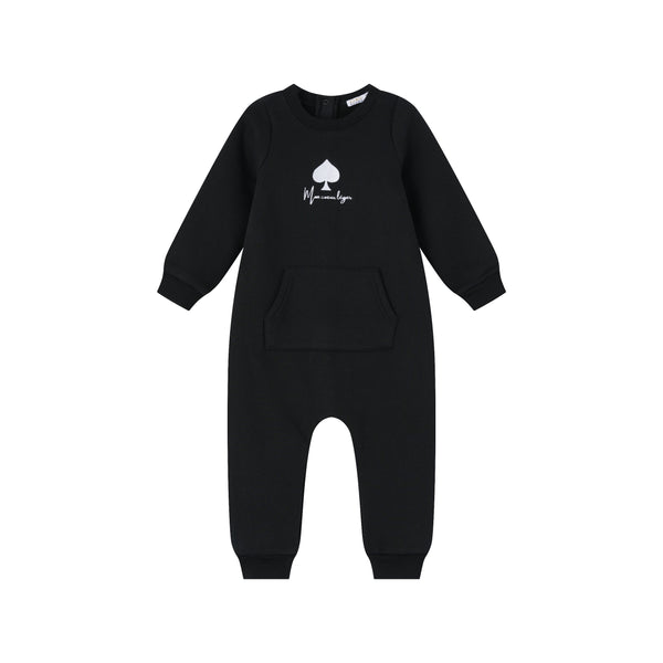 Coco Blanc French Terry Romper Black