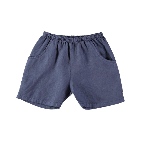 Picnik Linen Shorts Blue Night