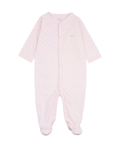 Livly Saturday Simplicity Footie pink/gold dots