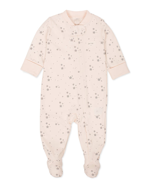 Livly Stars Zipper Footie light pink