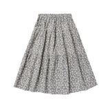 RYLEE & CRU TIERED MIDI SKIRT || BLUE DITSY