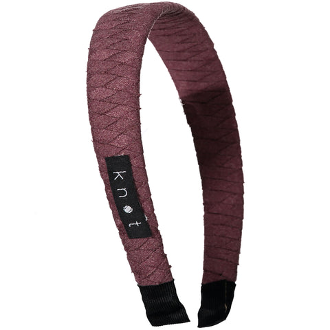 KNOT FELT BRAIDED HEADBAND // PLUM