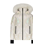 SCOTCH BONNET COAT IRIDESCENT QUILTED WHITE FUR