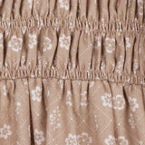 MIPOUNET FRILLED VIYELLA DRESS CAMEL