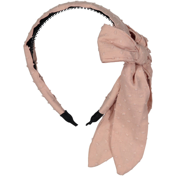 KNOT SCARF BOW HEADBAND // BLUSH