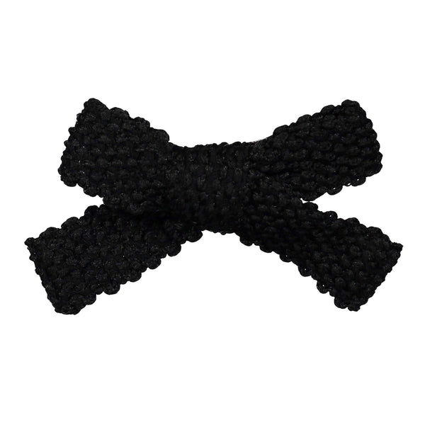 KNOT WAVE BOW PETITE CLIP // BLACK