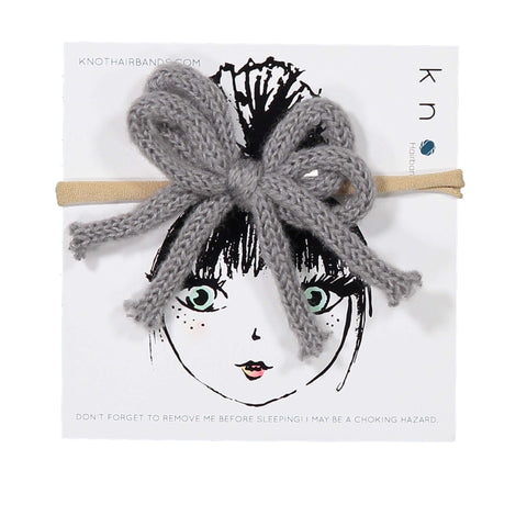 KNOT YARN BOW BAND // GREY