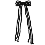 KNOT YARN BOW CLIP // BLACK