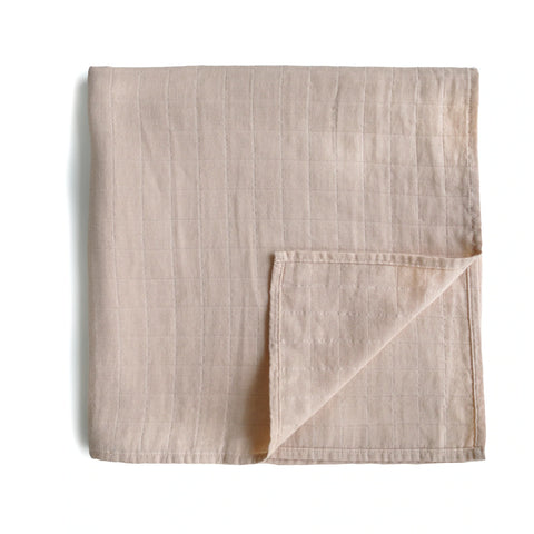 Mushie Muslin Swaddle Blanket Organic Cotton